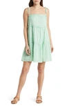 Rails Caralyn Stripe Linen Blend Sundress In Cayman Green Stripe