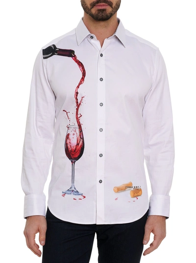 Robert Graham Pinot Noir 2 Long Sleeve Button Down Shirt Big In White