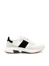 TOM FORD TOM FORD SUEDE AND TECHNICAL MATERIAL LOW TOP SNEAKERS