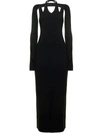 DION LEE BLACK DRESS WITH SHRUG AND LONG SLEEVES WOMAN DION LEE