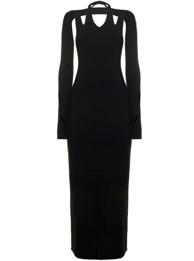 Dion Lee Cut Out-detail Knitted Midi Dress In Black