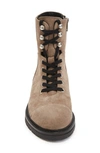 Allsaints Dusty Cap Toe Combat Boot In Beige