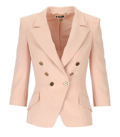 Elisabetta Franchi 双排扣西装夹克 In Pink