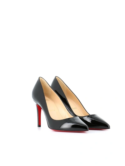 Christian Louboutin Decollete 85mm Patent Leather Red Sole Pumps In Black