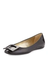 Roger Vivier Gomette Patent Leather Flat, Black In Black