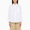 S Max Mara Mina Cotton Poplin Shirt In Bianco