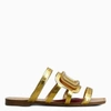 ROGER VIVIER ROGER VIVIER GOLD GLADIATOR SANDALS IN