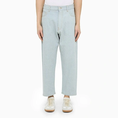 Studio Nicholson Cropped Loose-fit Jeans In Blue
