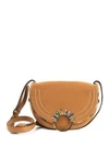 SAM EDELMAN Rio Half Moon Leather Saddle Bag,0400094337259