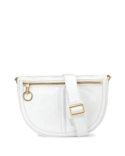 Elizabeth And James Scott Small Leather Half-moon Messenger Bag, White