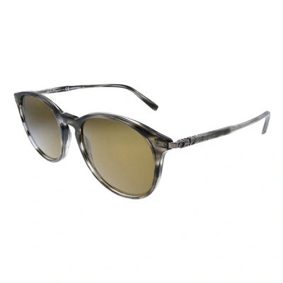 Ferragamo Salvatore   Sf 911s 003 53mm Unisex Round Sunglasses In Green