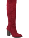 Journee Collection Kyllie Womens Extra Wide Calf Block Heel Knee-high Boots In White