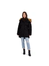 Canada Weather Gear Womens Faux Fur Heavyweight Parka Coat In Black