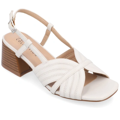 Journee Collection Kirsi Slingback Sandal In White