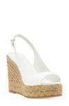 Stuart Weitzman Island Espadrille Wedge Sandal In White