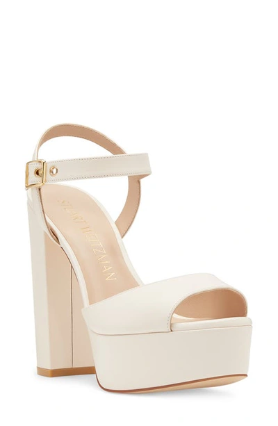 Stuart Weitzman Ryder 95 Platform Sandal In Seashell