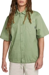 Nike Club Button Down Polo In Khaki-green In Oil Green