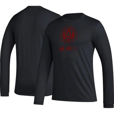 Adidas Originals Adidas Black Atlanta United Fc Icon Long Sleeve T-shirt