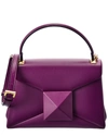 Valentino Maxi Stud Leather Shoulder Bag In Purple