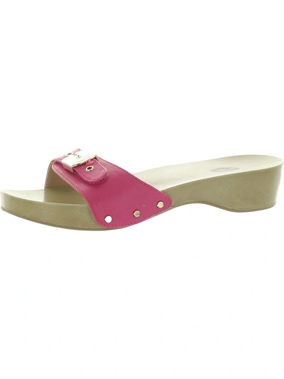 Dr. Scholl's Classic Womens Textured Casual Slide Sandals In Multi