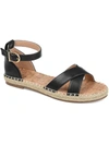 Journee Collection Lyddia Ankle Strap Espadrille Sandal In Black