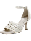 Franco Sarto Ress Womens Faux Leather Ankle Strap Heels In Multi