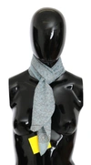 ERMANNO SCERVINO ERMANNO SCERVINO LIGHT BLUE BANDANA WRAP SHAWL FOULARD MEN'S SCARF