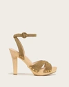 Veronica Beard Lamont Platform Ankle Strap Sandal In Khaki