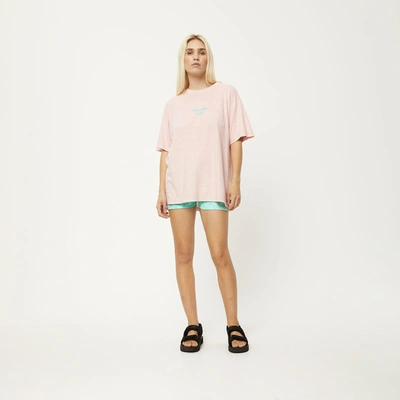 Afends Hemp Oversized Graphic T-shirt In Pink