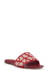 Valentino Toile Iconographe Canvas Slide In Naturale/ Rosso
