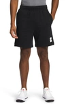 The North Face Black Cotton-blend Shorts With Logo In Black/ White