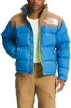 The North Face 92 Low-fi Hi-tek Nuptse Down Jacket In Super Sonic Blue/brown