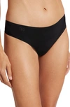 Wolford Mid-rise Thong In Black