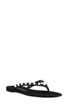 Stuart Weitzman Goldie Jelly Flip Flop In Black