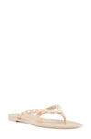 Stuart Weitzman Women's Goldie Embellished Jelly Flip Flop Thong Sandals In Beige