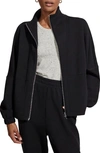 Varley Ashbury Front-zip Sweat Jacket In Black