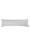 Pom Pom At Home Connor Stripe Linen & Cotton Body Pillow In Ivory/ Denim