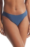 Hanky Panky Breathesoft Natural Rise Thong In Nightshade (blue)