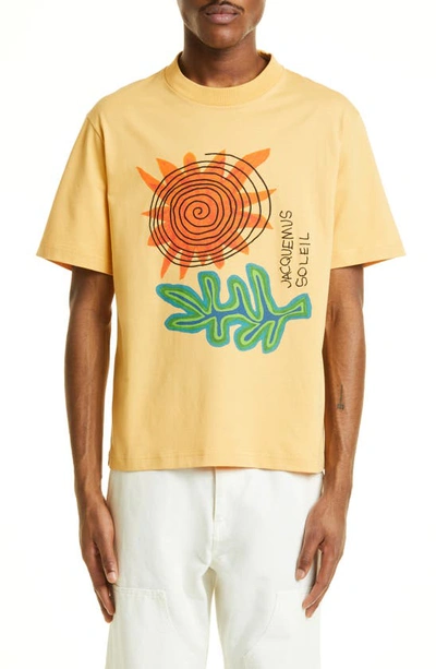 Jacquemus Soleil Graphic-print T-shirt In Yellow
