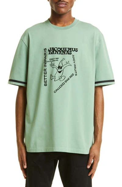 Jacquemus Banana In Paris Graphic-print T-shirt In Print Banana Green