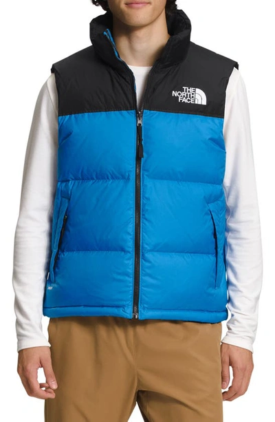 The North Face 1996 Retro Nuptse Down Gilet In Super Sonic Blue,black