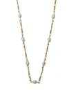 Argento Vivo Freshwater Pearl Station Necklace In Gold