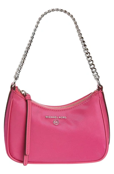 Michael Kors Small Jet Set Charm Chain Pochette In Cerise