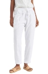 Splendid Gia Womens Linen Blend Linen Jogger Pants In White