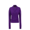 Sportmax Ribbed-trim V-neck Jumper In Purple
