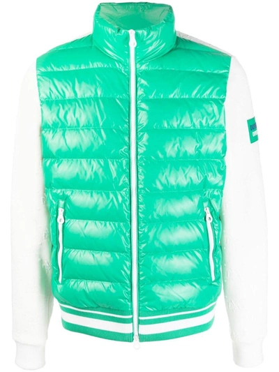 Duvetica Colour-block Down Jacket In Green