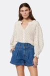 Joie Harlow Long Sleeve Cotton Top In White In White