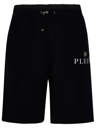 Philipp Plein Logo-plaque Track Shorts In Black