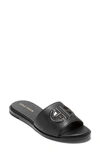 Cole Haan Flynn Logo Slide Sandal In Black Ltr