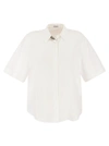 Brunello Cucinelli Silk Crepe De Chine Shirt With Precious Buttonhole In White